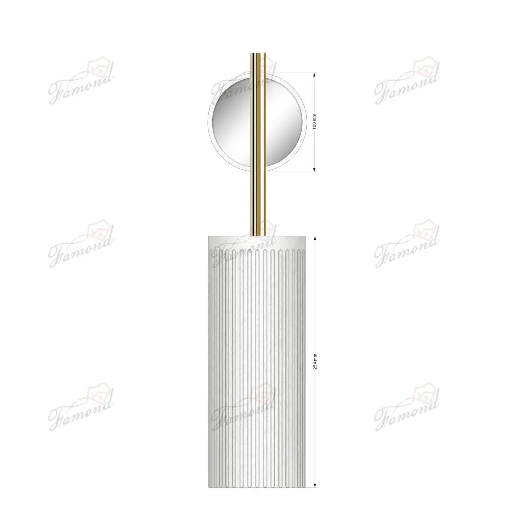 FM8700.5012 ​Simple Vertical Stripe 10-inch High Toilet Brush Holder